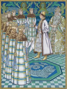 Illustration zum Märchen Wassilissa die Wunderschöne von Ivan Yakovlevich Bilibin