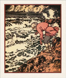 Illustration zu Die Geschichte vom Fischer und dem Fisch, 1933 von Ivan Yakovlevich Bilibin