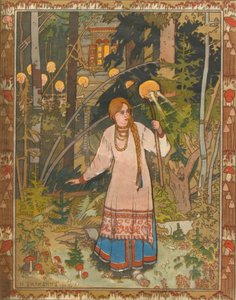 Wassilissa die Schöne Illustration zum Buch Wassilissa die Schöne, 1900 von Ivan Yakovlevich Bilibin