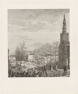 Zerstörung am Steenschuur nach der Leidener Pulverexplosion, 1807 von Izaak Jansz. de Wit