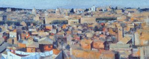 Rom, Blick von der Spanischen Akademie auf den Gianicolo, 1968