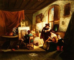 Das Atelier des Künstlers von J.A.B. Stroebel