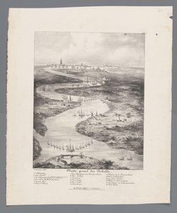 Verlauf der Schelde von Fort Bath bis Antwerpen, 1832 von J.B. Clermans