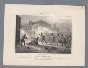 Prinz von Oranien führt die Truppen bei Ravels, 1831 von J.B. Clermans