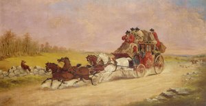 Die königliche Postkutsche zwischen dem Fuchs und der Jagd, 1881 von J.C. Maggs