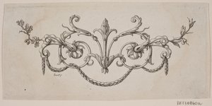 Ein Blatt und Blütenschlingung von J.F. Clemens