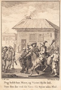Der Vogt zu Pferd, an der Spitze der Anholt-Armee