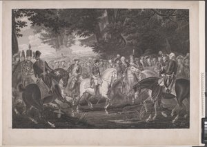 Frederik d. Store reitet nach einer Revue in Potsdam nach Hause von J.F. Clemens