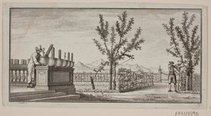 Vignette mit vier geflügelten Genien von J.F. Clemens