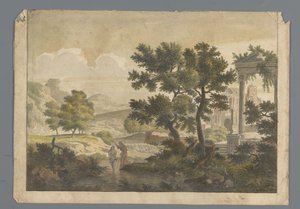Landschaft mit der Taufe Christi