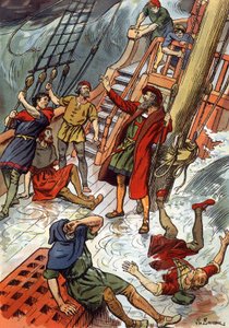 Vasco da Gama während eines Sturms am Kap der Guten Hoffnung in Südafrika