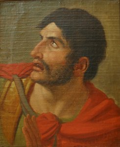 Antiker Krieger. Studienkopf von J.L. Lund