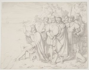 Knud der Große am Strand von J.L. Lund
