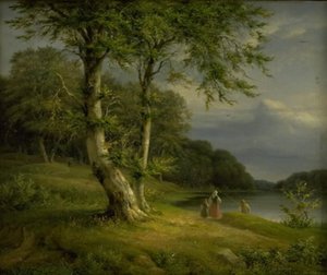 Waldlandschaft in der Nähe des Bagsværd-Sees