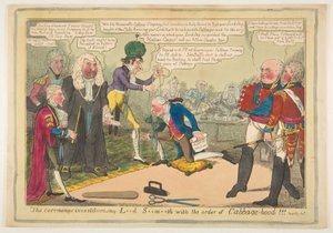 Die Zeremonie der Investitur meines Lords mit dem Orden der Kohlkopfhaube, ca. Juni 1819