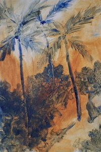 Tropische Blaue Palmen