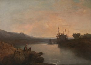 Harlech Castle, von Tygwyn Ferry, Sommerabenddämmerung, 1799