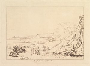 Martello-Türme bei Bexhill, Sussex Liber Studiorum, Teil VII, Platte 34, 1811