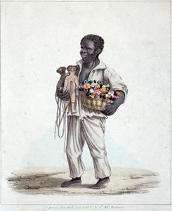 Puppenhändler auf dem Karneval in Kingston, Jamaika von J.M. Belisario