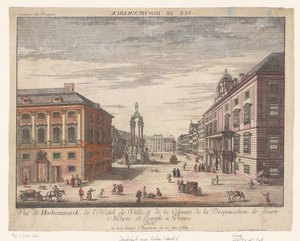 Ansicht des Hohen Marktes in Wien von J.M. Siccrist