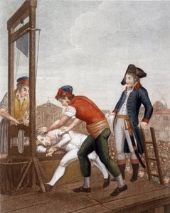 Maximilien Marie Isidore de Robespierre an der Guillotine