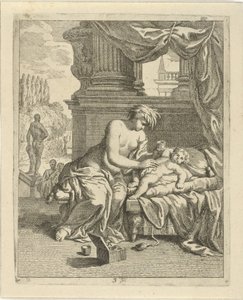 Thetis salbt Achilles mit Ambrosia