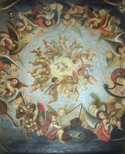 Decke des Himmelszimmers, Bolsover Castle, Derbyshire, 2000 von J Bailey