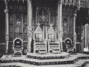 Der Thron im Oberhaus von J. Benjamin Stone
