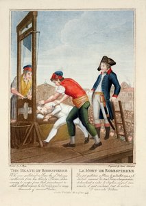 Der Tod von Robespierre (1758-94) am 28. Juli 1794, graviert von James Idnarpila, veröffentlicht 1799