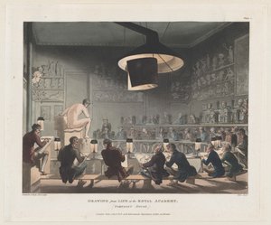 Zeichnung nach dem Leben an der Royal Academy, Somerset House, 1. Januar 1808