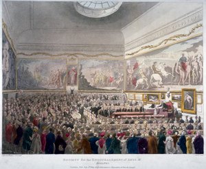 Treffen der Gesellschaft der Künste in den Adelphi-Gebäuden, Westminster, London von J Bluck