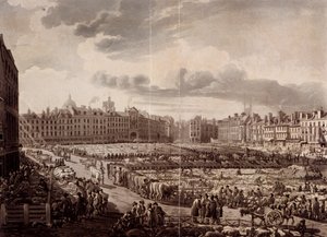 Smithfield Market, London, 1811 von J Bluck