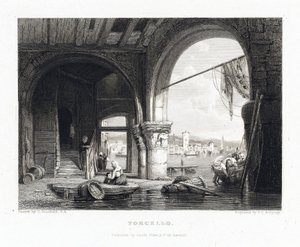 Ansicht der Insel Torcello (Venedig, Italien). Gravur von James Charles Armytage (1820-1897) nach Clarkson Stanfield (1793-1867)