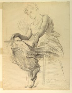Der Morsecode, Studie für das Gebäude für Manufakturen und freie Künste, Weltausstellung, Chicago, IL von J. Carroll Beckwith