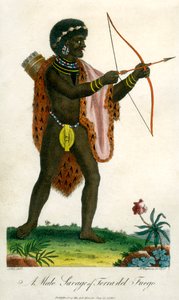 Ein männlicher Wilder von Terra del Fuego, 1795 von J. Chapman