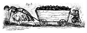 Frau und Kinder Kohlenputzer, Mid und East Lothian, Schottland, 1848