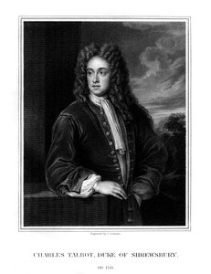 Charles Talbot, 1. Herzog von Shrewsbury, britischer Politiker, 1831 von J. Cochran
