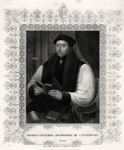Thomas Cranmer, Erzbischof von Canterbury, 19. Jahrhundert von J. Cochran