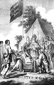 König Johann unterzeichnet die Magna Carta, 1215, 18. Jahrhundert von J. Collyer