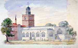 All Hallows-by-the-Tower Kirche, London, um 1840