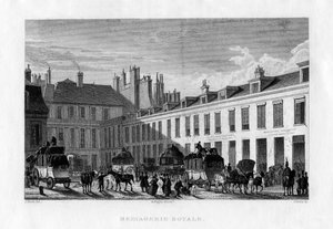 Königlicher Kurierdienst, Paris, Frankreich, 1829 von J. Davis