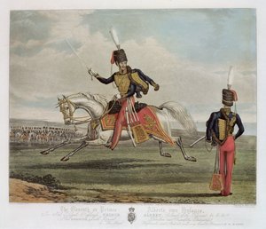 Die Elften, oder Prinz Alberts, Husaren, graviert von Charles Hunt von J. Earp