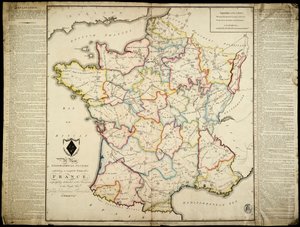 Ein neues geografisches Spiel, das eine komplette Tour durch Frankreich zeigt, respektvoll gewidmet mit Erlaubnis der ehrenwerten Lady Georgiana Cavendish
