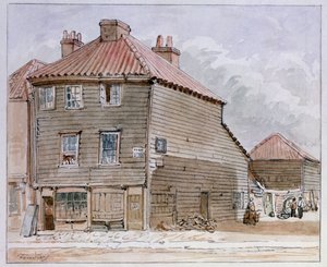 Ansicht eines alten Hauses in der High Street, Lambeth