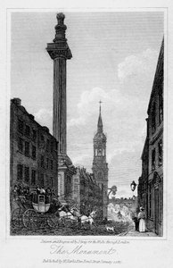 Das Monument, City of London, 1817