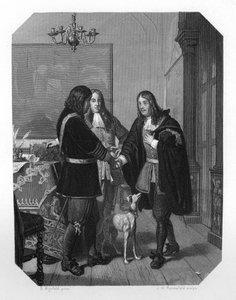 Handschlag zwischen Cornelis Tromp und Michiel de Ruyter, 17. Jahrhundert, ca. 1870