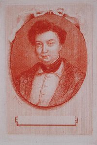 Porträt von Alexandre Dumas père (1803-70) ca. 1830-40 von J. Hanriot