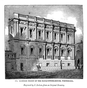 Ostfront des Banketthauses, Whitehall, 1843 von J. Jackson