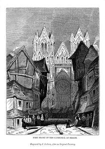 Westfassade der Kathedrale von Reims, 1843
