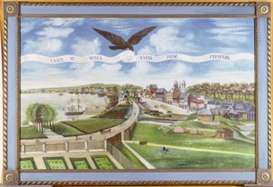 Blick auf New Orleans von der Plantage von Marigny, 1803 von J. L. Bouquet de Woiseri